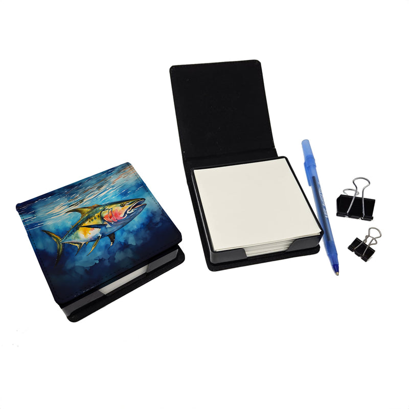 Yellowfin Tuna PU Leather Note Paper Holder