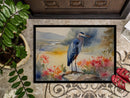 Blue Heron Doormat - Large 24x36 – Indoor/Outdoor Floor Mat with Artistic Flair