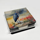 Blue Heron PU Leather Note Paper Holder