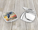 Blue Heron Compact Mirror – Stylish Purse Mirror with Artistic Covers
