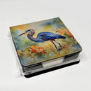 Blue Heron PU Leather Note Paper Holder