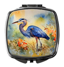 Blue Heron Compact Mirror – Stylish Purse Mirror with Artistic Covers