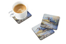 Blue Heron Coasters - Set of 4 Lightweight Foam, Absorbent Drink Coasters