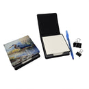 Blue Heron PU Leather Note Paper Holder