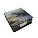 Blue Heron PU Leather Note Paper Holder