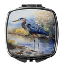 Blue Heron Compact Mirror – Stylish Purse Mirror with Artistic Covers