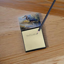 Blue Heron Sticky Note Holder- Refiilable Desk Accessory Note Pad