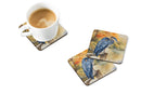 Blue Heron Coasters - Set of 4 Lightweight Foam, Absorbent Drink Coasters
