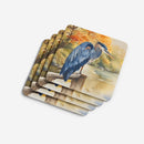 Blue Heron Coasters - Set of 4 Lightweight Foam, Absorbent Drink Coasters