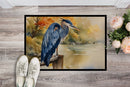 Blue Heron Doormat - Large 24x36 – Indoor/Outdoor Floor Mat with Artistic Flair