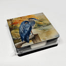 Blue Heron PU Leather Note Paper Holder