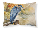 Blue Heron Standard Pillowcase – Artistic Decorative Front, White Back