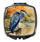 Blue Heron Compact Mirror – Stylish Purse Mirror with Artistic Covers