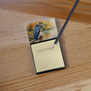 Blue Heron Sticky Note Holder- Refiilable Desk Accessory Note Pad
