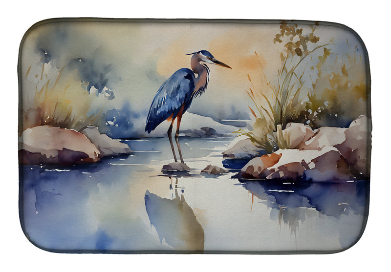 Blue Heron Dish Drying Mat
