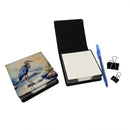 Blue Heron PU Leather Note Paper Holder