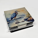 Blue Heron PU Leather Note Paper Holder