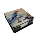 Blue Heron PU Leather Note Paper Holder