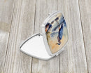 Blue Heron Compact Mirror – Stylish Purse Mirror with Artistic Covers
