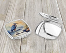 Blue Heron Compact Mirror – Stylish Purse Mirror with Artistic Covers