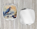 Blue Heron Compact Mirror – Stylish Purse Mirror with Artistic Covers