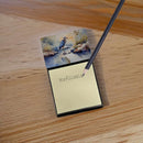 Blue Heron Sticky Note Holder- Refiilable Desk Accessory Note Pad