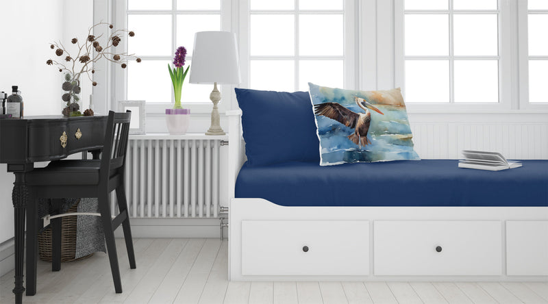 Pelican Standard Pillowcase – Artistic Decorative Front, White Back