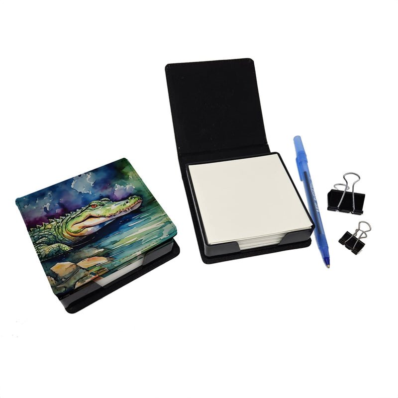 Alligator PU Leather Note Paper Holder