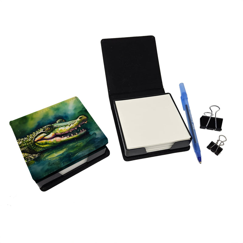 Alligator PU Leather Note Paper Holder