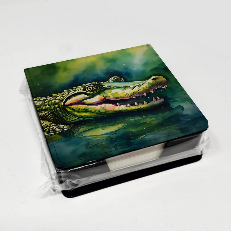 Alligator PU Leather Note Paper Holder