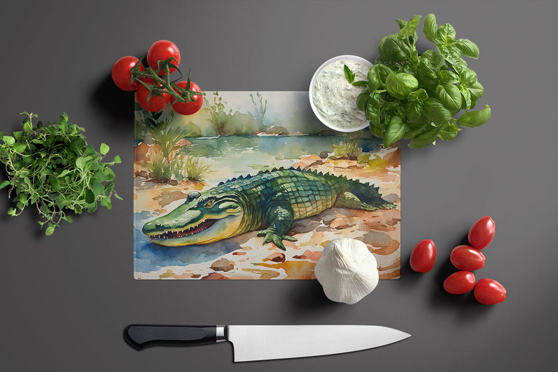 Alligator Glass Cutting Boards – Durable, Decorative Kitchen Art Large