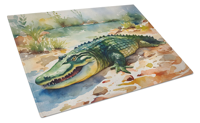 Alligator Glass Cutting Boards – Durable, Decorative Kitchen Art Large