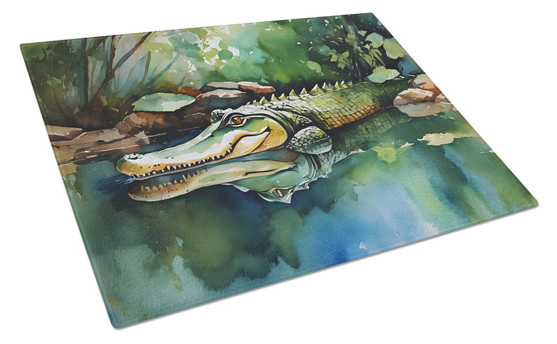 Alligator Glass Cutting Boards – Durable, Decorative Kitchen Art Large