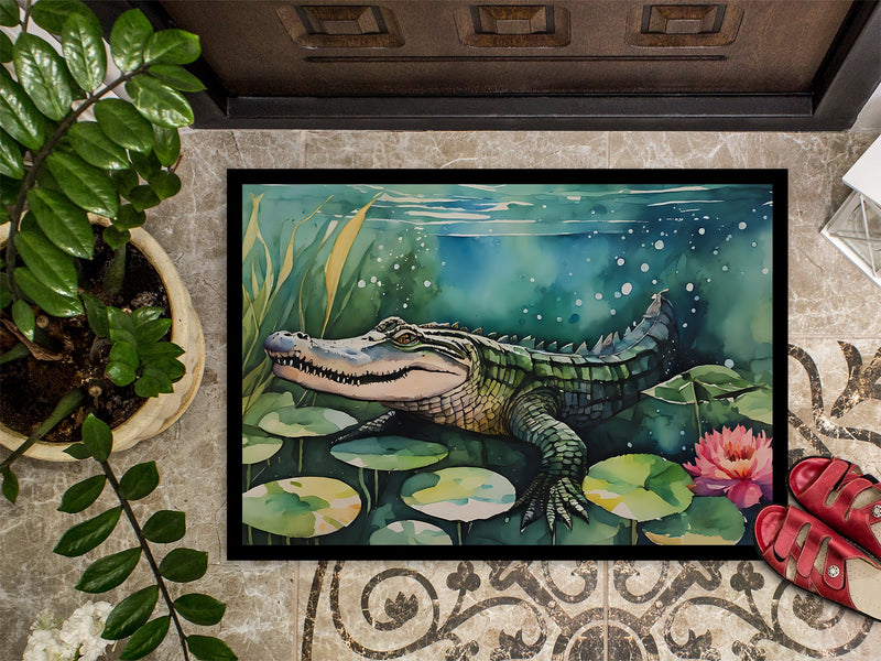 Alligator Doormat - Large 24x36 – Indoor/Outdoor Floor Mat with Artistic Flair