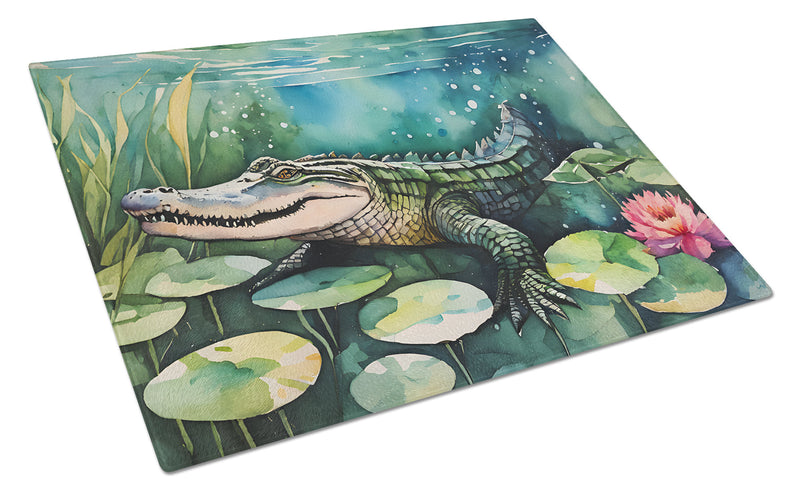 Alligator Glass Cutting Board Large