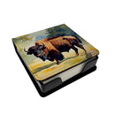 American Bison PU Leather Note Paper Holder