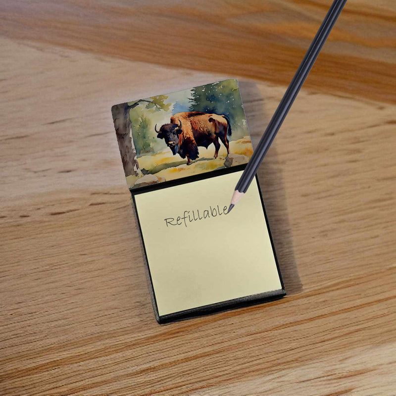 American Bison Sticky Note Holder- Refiilable Desk Accessory Note Pad