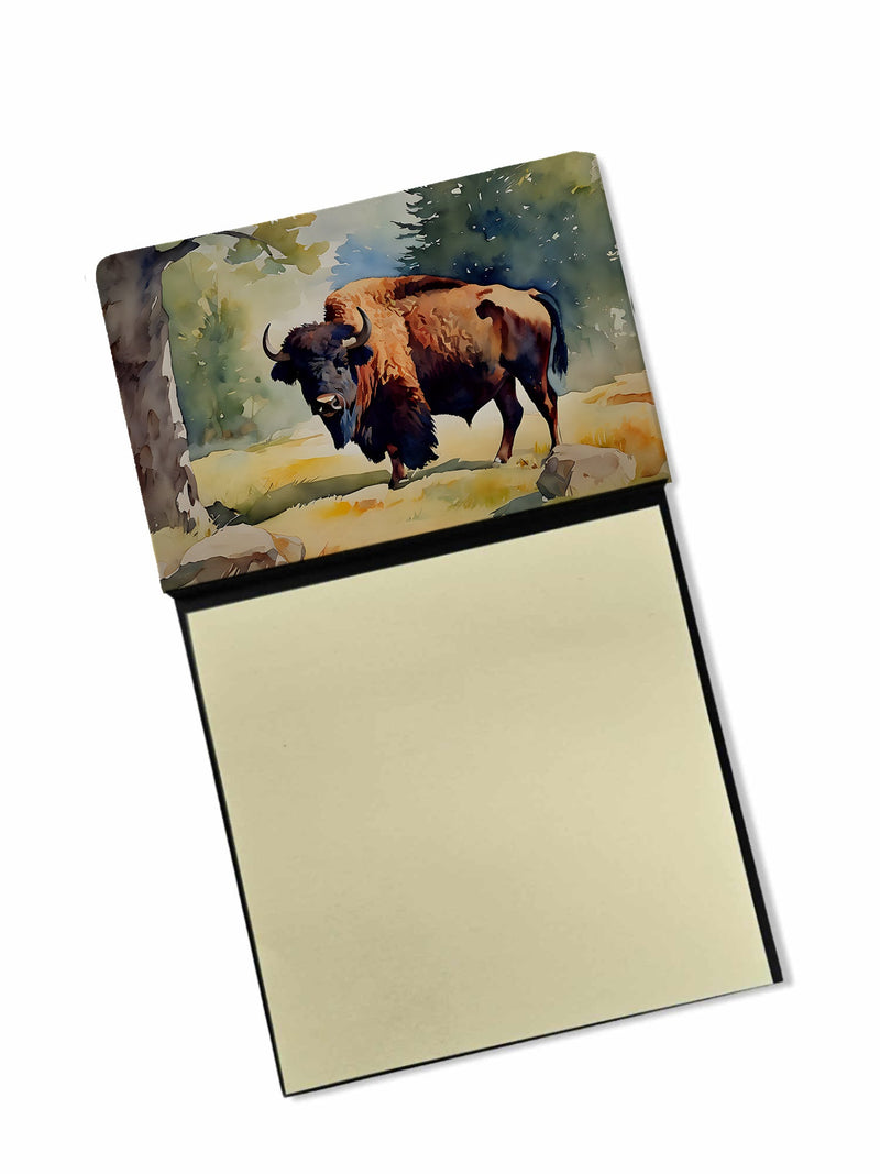 American Bison Sticky Note Holder- Refiilable Desk Accessory Note Pad
