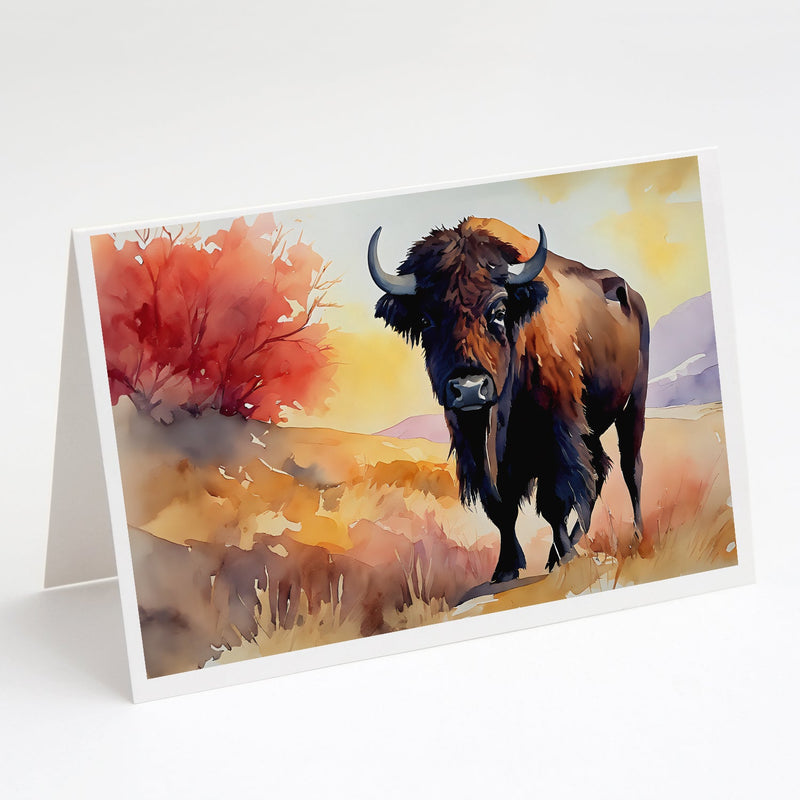 American Bison Greeting Cards Pack of 8