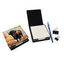 American Bison PU Leather Note Paper Holder