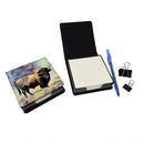 American Bison PU Leather Note Paper Holder