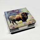 American Bison PU Leather Note Paper Holder