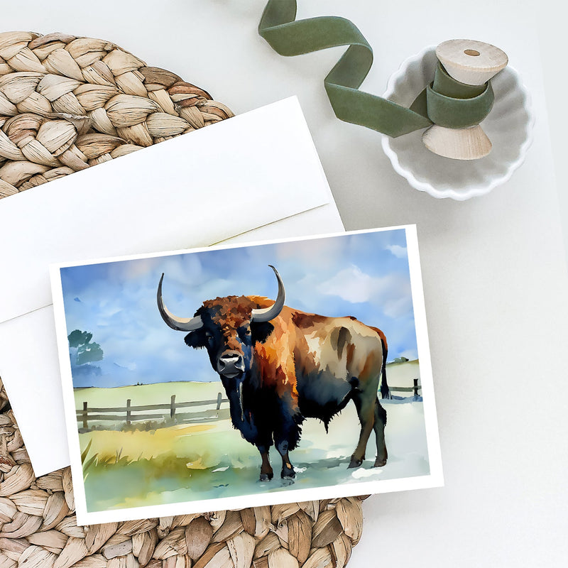 American Bison Greeting Cards Pack of 8