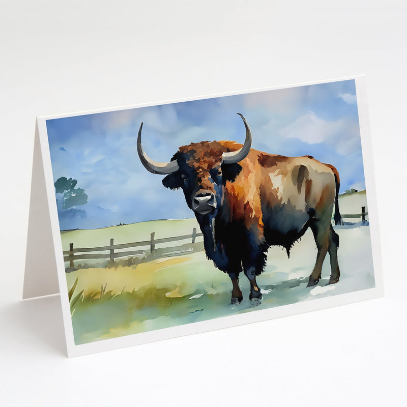 American Bison Greeting Cards Pack of 8