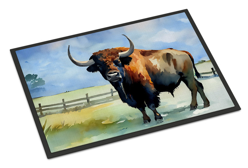 American Bison Doormat - Large 24x36 – Indoor/Outdoor Floor Mat with Artistic Flair