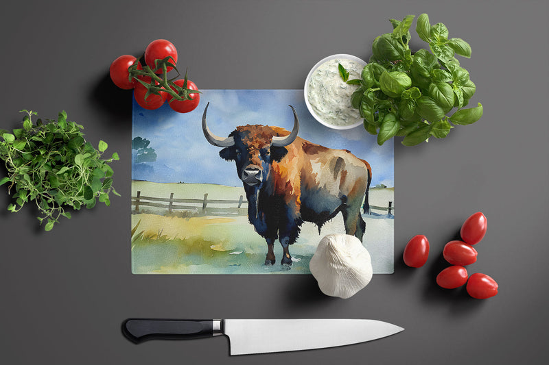 American Bison Glass Cutting Board Large