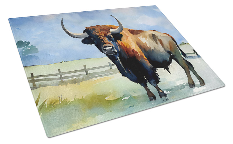 American Bison Glass Cutting Board Large