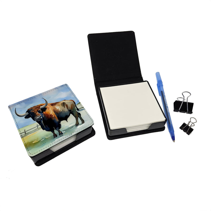 American Bison PU Leather Note Paper Holder