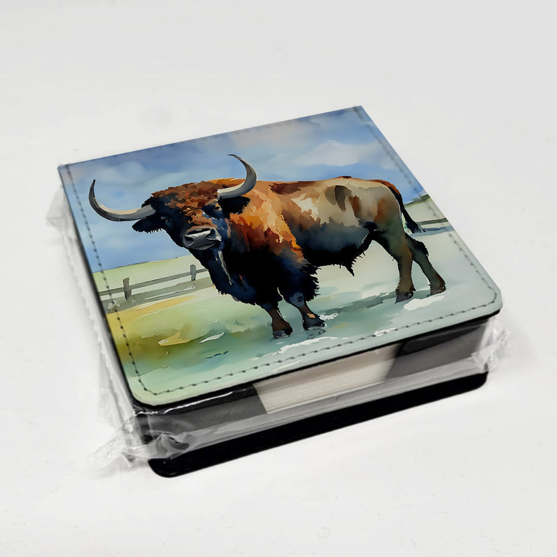 American Bison PU Leather Note Paper Holder
