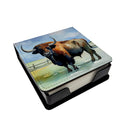 American Bison PU Leather Note Paper Holder